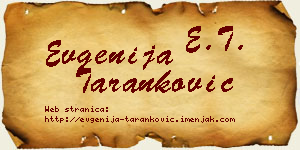 Evgenija Taranković vizit kartica